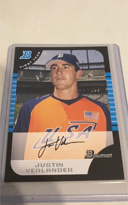 2005 Bowman Draft Picks & Prospects #BDP129 Justin Verlander — front