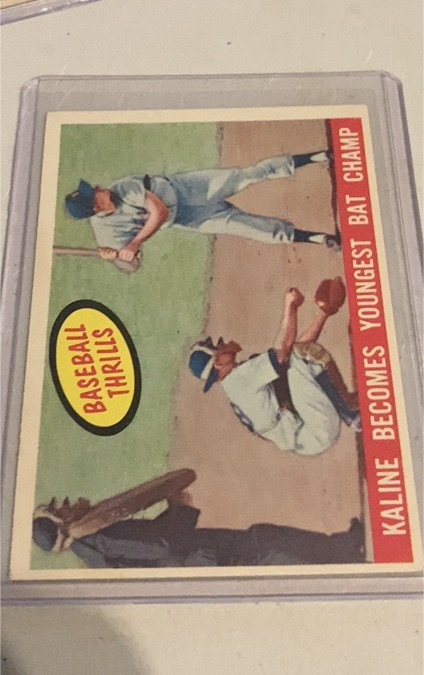 1959 Topps #463 Al Kaline Baseball Thrills — front
