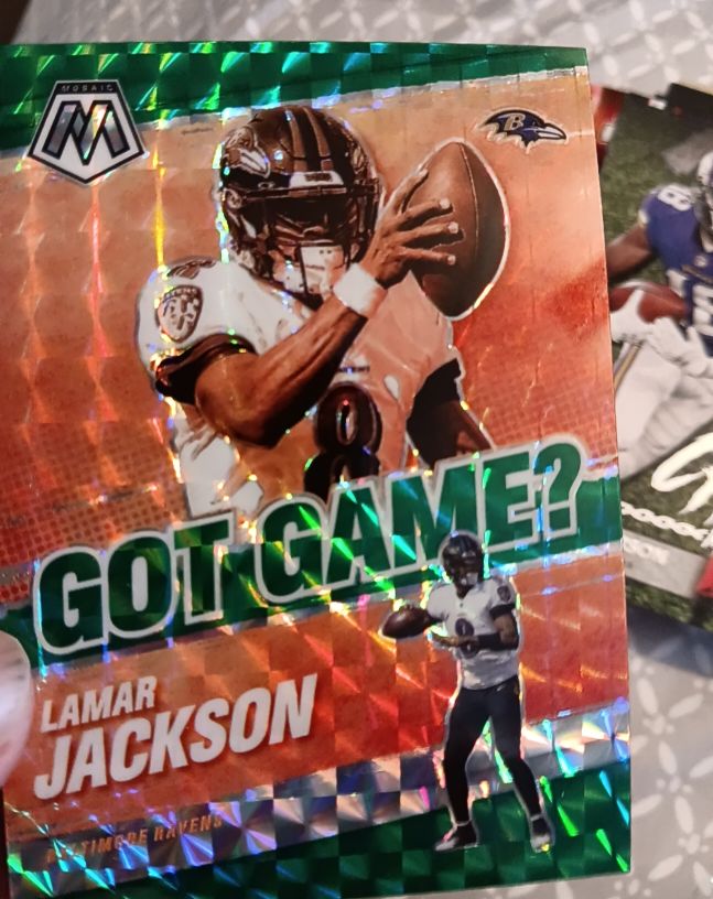 2021 Panini Mosaic #GG-4 Lamar Jackson Got Game? Baltimore Ravens — front