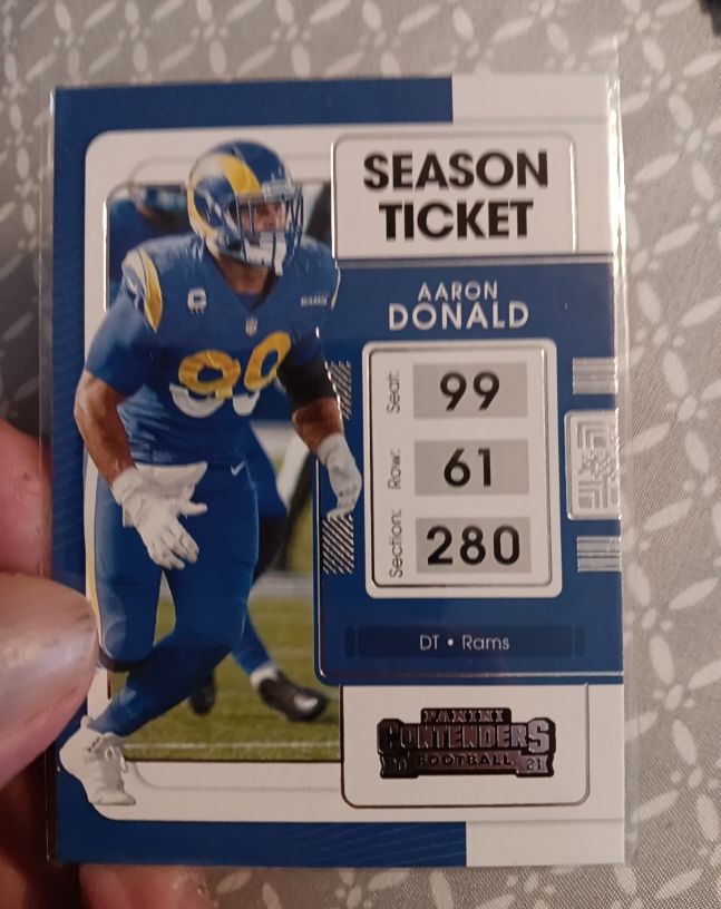 2021 Panini Contenders Season Ticket #99 Aaron Donald — front