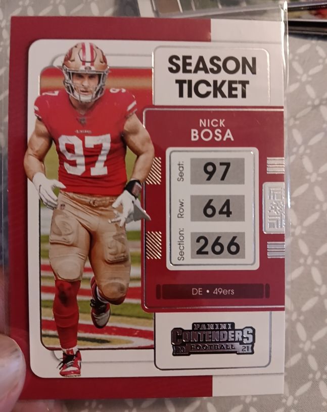 2021 Panini Contenders #90 Nick Bosa — front