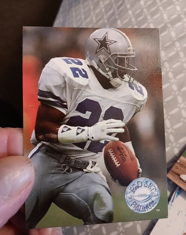 1991 Pro Set Platinum #25 Emmitt Smith — front