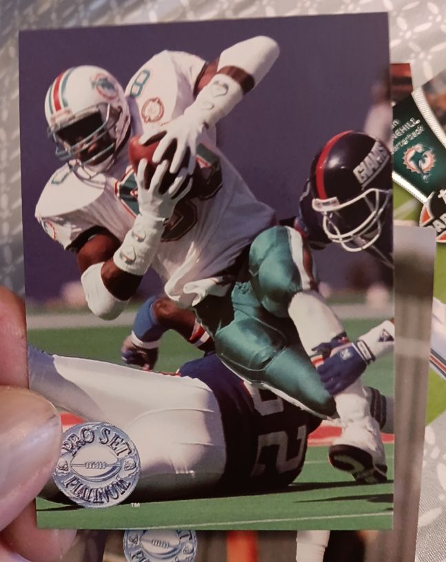 1991 Pro Set Platinum #66 Ferrell Edmunds Miami Dolphins — front