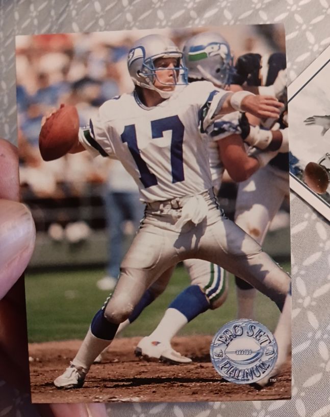 1991 Pro Set Platinum #112 Dave Krieg — front