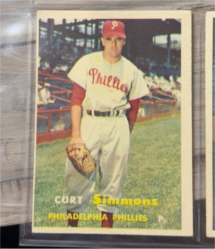 1957 Topps #158 Curt Simmons — front