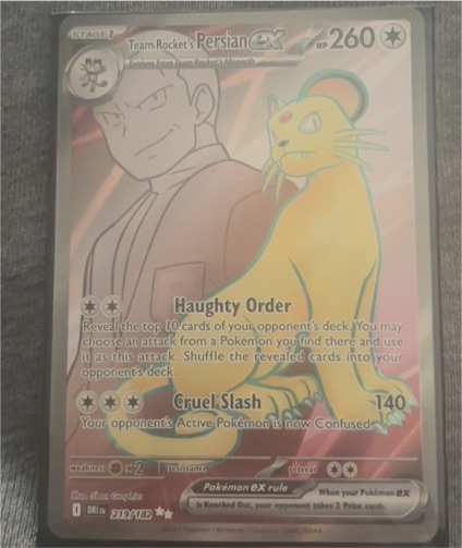 2023 Pokémon TCG Destined Rivals #219 Team Rocket's Persian ex — front