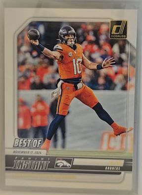 2025 Donruss Best of Instant #INS-BNX Bo Nix — front