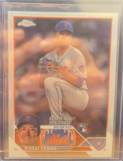2023 Topps Chrome Update #USC124 Kodai Senga Rookie Debut New York Mets — front
