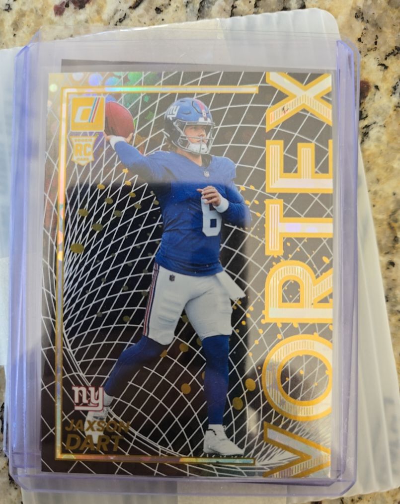 2025 Donruss Football Vortex #13 Jaxson Dart Rookie Card — front