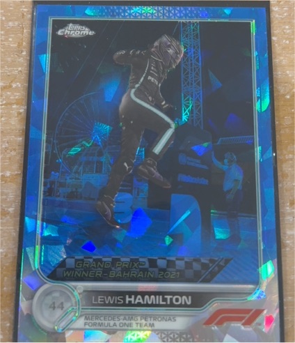 2022 Topps Chrome Sapphire F1 Formula 1 Lewis Hamilton Grand Prix Winner #151 — front