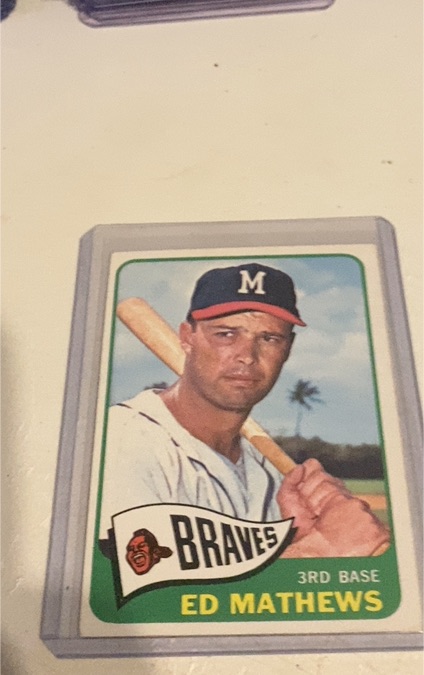 1965 Topps #500 Eddie Mathews — front