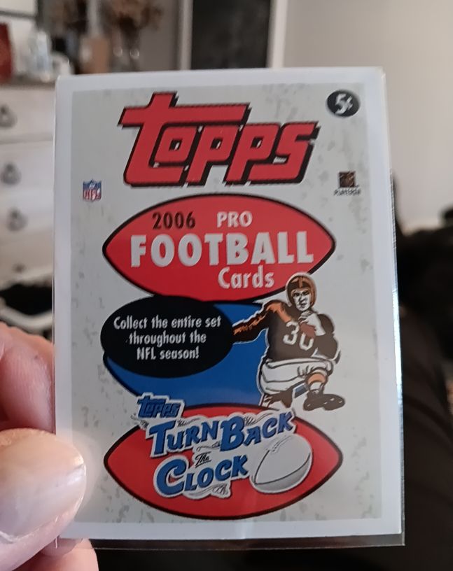 2006 Topps Turn Back The Clock Football Card — front