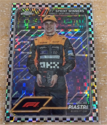 2024 Topps Chrome Formula 1 Sprint Winners #151 Oscar Piastri — front