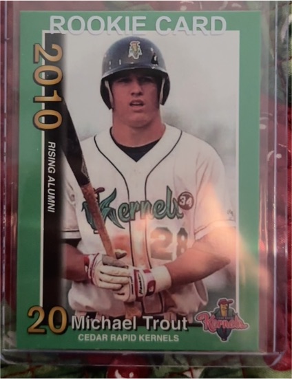 2010 Cedar Rapids Kernels Rising Alumni #3 Michael Trout — front