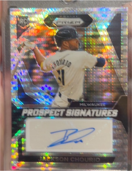 2024 Panini Prizm Prospect Signatures #PS-JC Jackson Chourio — front