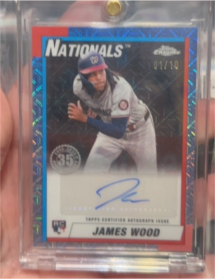 2025 Topps Series 2 1990 Topps Chrome Silver Pack #T90C145 James Wood — front