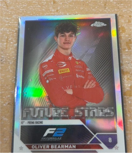 2023 Topps Chrome Formula 1 #71 Oliver Bearman Future Stars — front