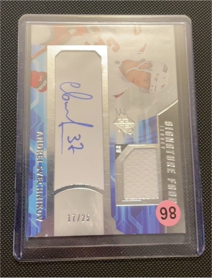 2021 Upper Deck SPx Signature Fabrics #SF-AS Andrei Svechnikov — front