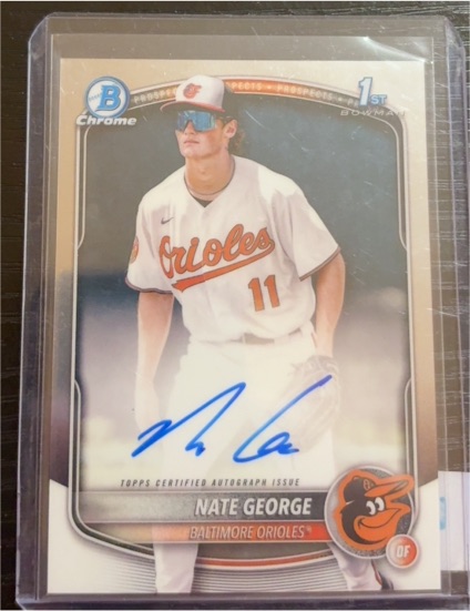 2025 Bowman Chrome #CPA-NG Nate George — front