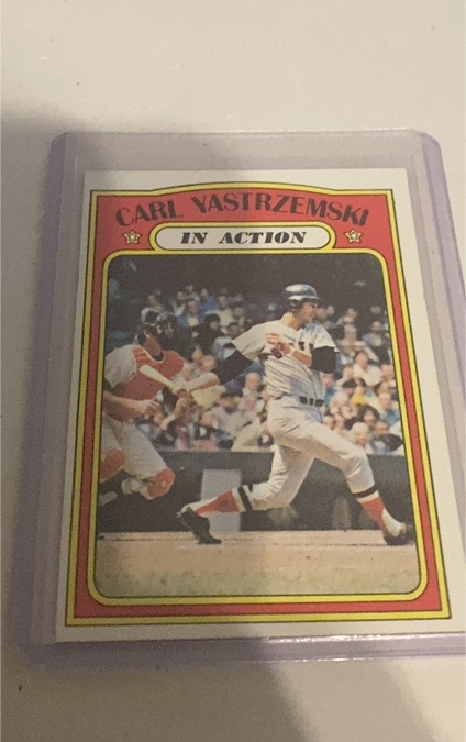 1972 Topps #38 Carl Yastrzemski In Action — front