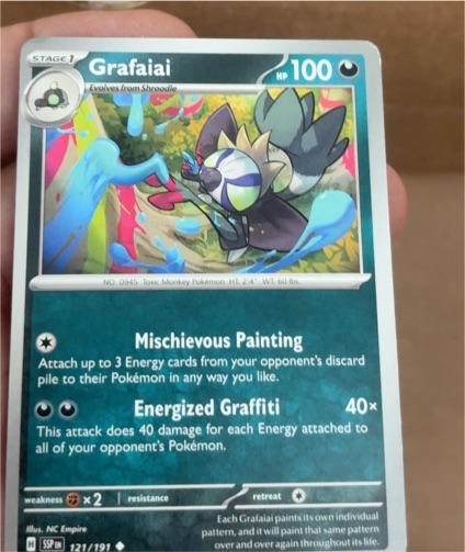 2024 Pokemon Scarlet & Violet Surging Sparks #121 Grafaiai — front