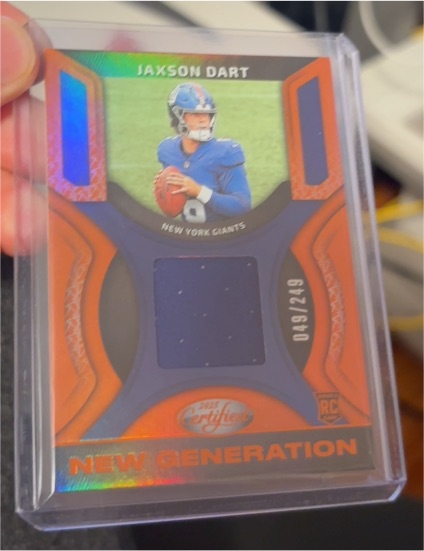 2025 Panini Certified #049 Jaxson Dart New Generation Patch — front