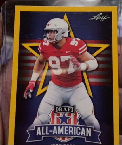 2019 Leaf Draft Football #79 Nick Bosa All-American — front