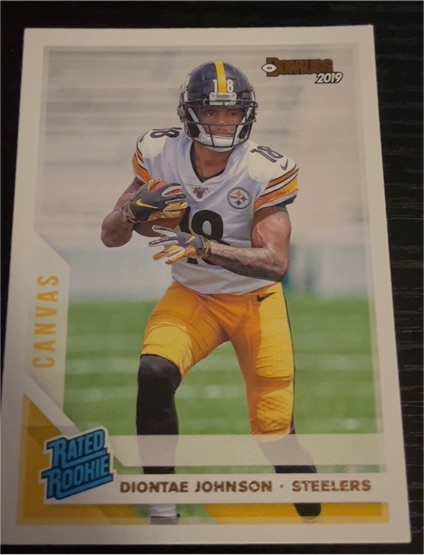 2019 Donruss #327 Diontae Johnson Rated Rookie Canvas — front