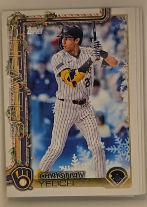 2025 Topps Holiday #H25 Christian Yelich — front