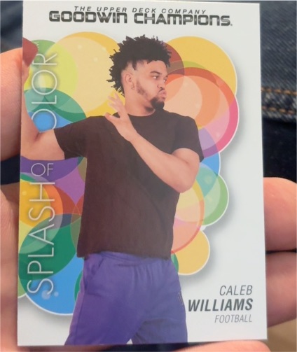 2023 Upper Deck Goodwin Champions #105 Caleb Williams Splash of Color — front