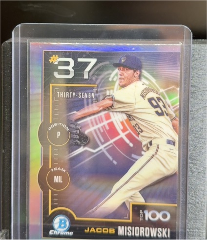 2025 Bowman Chrome Bowman Scouts Top 100 #BTP-37 Jacob Misiorowski — front