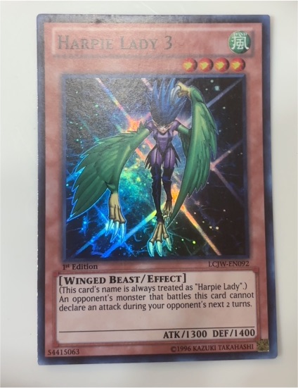 1996 Yu-Gi-Oh! LCJW-EN092 Harpie Lady 3 1st Edition — front