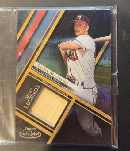 2021 Topps Gold Label MLB Legends Eddie Mathews — front