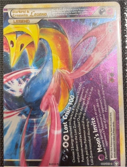 2010 Pokémon Triumphant #100 Darkrai & Cresselia Legend — front