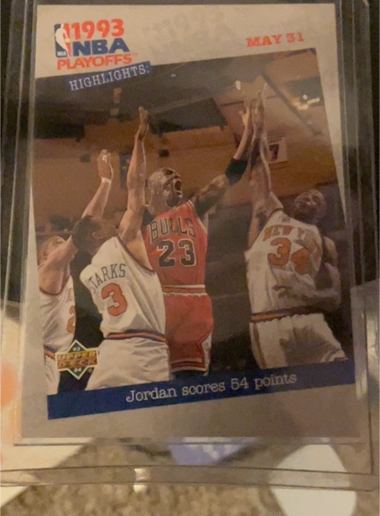 1993-94 Upper Deck #193 Jordan Scores 54 Points — front