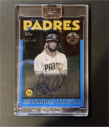 2021 Topps Update #86B-9 Fernando Tatis Jr. 1986 Topps Baseball 35th Anniversary — front