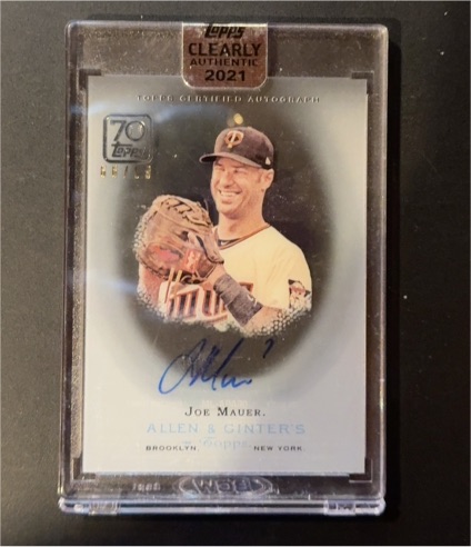 2021 Topps Clearly Authentic Allen & Ginter #Joe Mauer — front