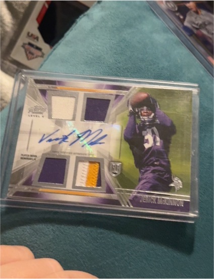 2014 Topps Prime #PV-JK Jerick McKinnon Level 5 Jersey Relic AUTO — front
