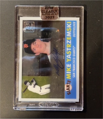 2021 Topps Clearly Authentic #70 Mike Yastrzemski — front
