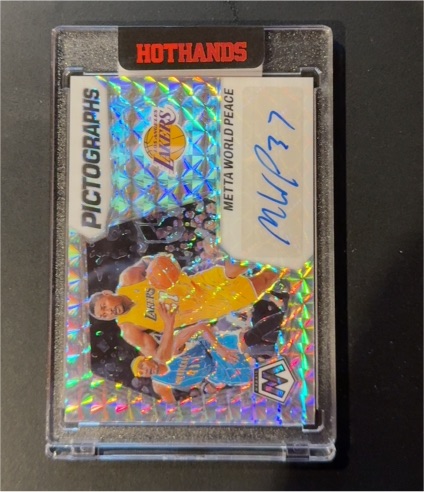 2023-24 Panini Mosaic Pictographs #PM-MWP Metta World Peace — front