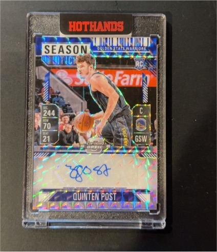 2024-25 Panini Mosaic Contenders Optic Season Ticket #Quinten Post RC Auto — front