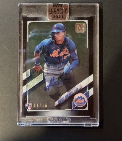 2021 Topps Clearly Authentic #CAA-AG Andres Gimenez — front
