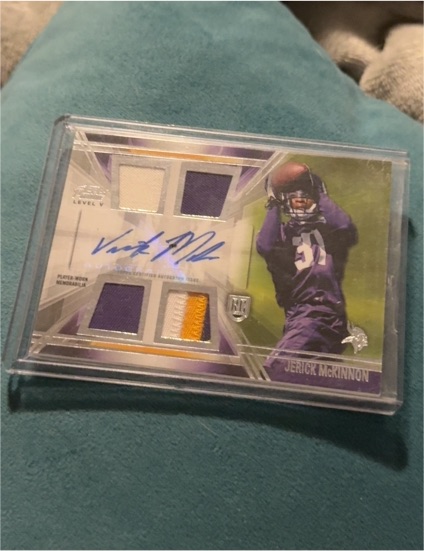2014 Topps Prime #PV-JK Jerick McKinnon Level 5 Jersey Relic AUTO — front