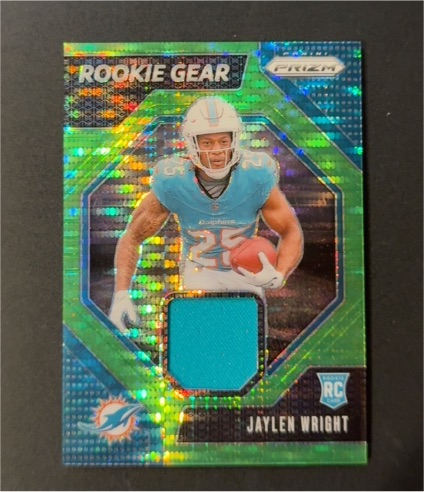2024 Panini Prizm #RG-JWT Jaylen Wright Rookie Gear — front