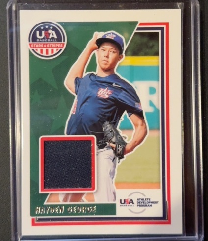 2022 USA Baseball Stars and Stripes Jersey Gold #56 Hayden George — front