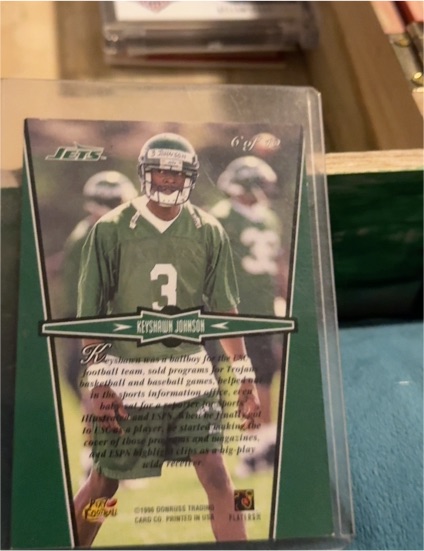 1996 Leaf Gold Leaf Rookies #6 Keyshawn Johnson — front