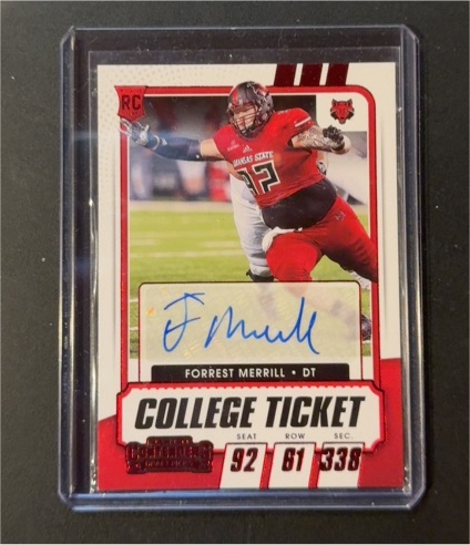 2021 Panini Contenders Draft Picks #263 Forrest Merrill College Ticket Auto — front
