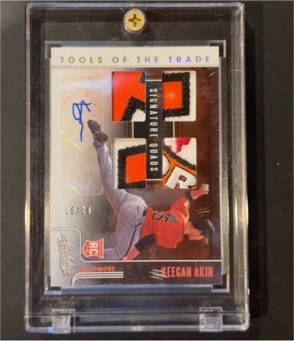 2021 Panini Absolute Tools of the Trade Signature Quads #Keegan Akin — front