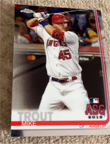 2019 Topps Chrome Update #76 Mike Trout ASG — front