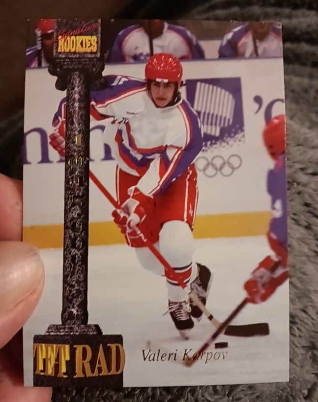 1994 Signature Rookies Tetrad #107 Valeri Karpov — front
